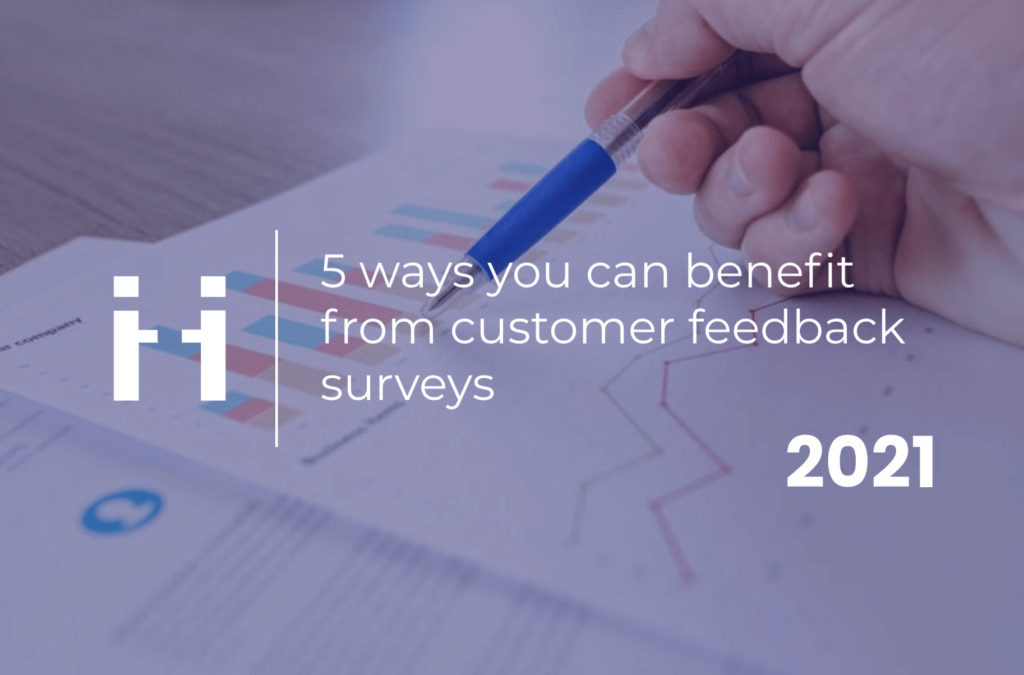Customer feedback surveys 5 benefits banner