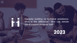 the difference between capacity building and technical support. how they can be improved with remote visual support